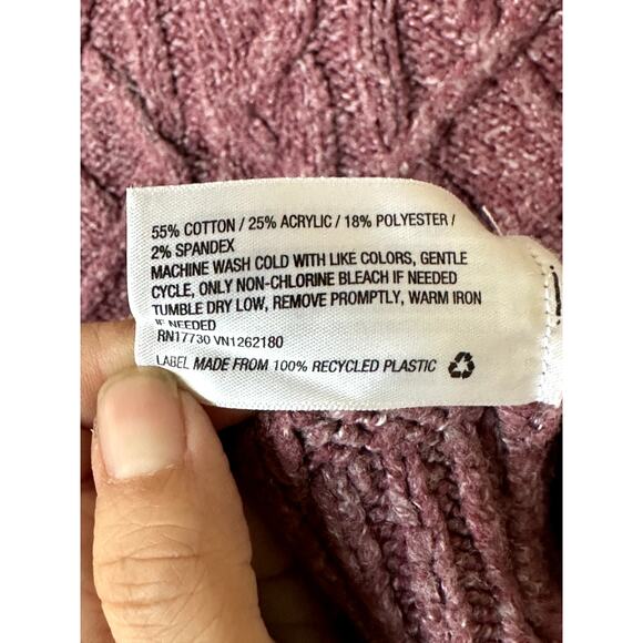 Universal Thread Goods Co. Burgundy Cotton Blend Knit Sweater – Women’s Medium - Picture 3 of 11